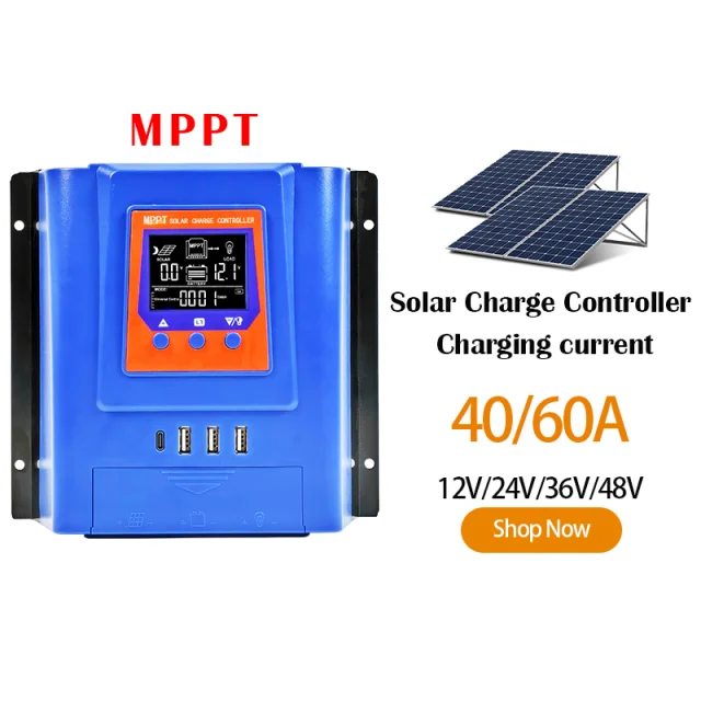 SE-B Series 40A–60A MPPT Solar Charge Controller for 12V/24V/36V/48V Systems - Gerixi solar charge controller