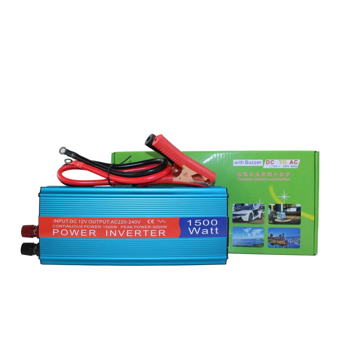 NF1500 1500W Modified Sine Wave Inverter, DC 12V to AC 110V/220V - Gerixi