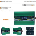 NPS12-1000 1000W Pure Sine Wave Inverter DC 12V to AC 220V - Gerixi