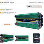 NPS12-2000 2000W Pure Sine Wave Inverter DC 12V to AC 220V - Gerixi