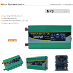 NPS12-300 300W Pure Sine Wave Inverter DC 12V to AC 220V - Gerixi