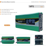 NPS12-500 500W Pure Sine Wave Inverter DC 12V to AC 220V - Gerixi