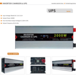 SC12-2000PS 2000W Pure Sine Wave UPS Inverter for 12V Battery Systems - Gerixi