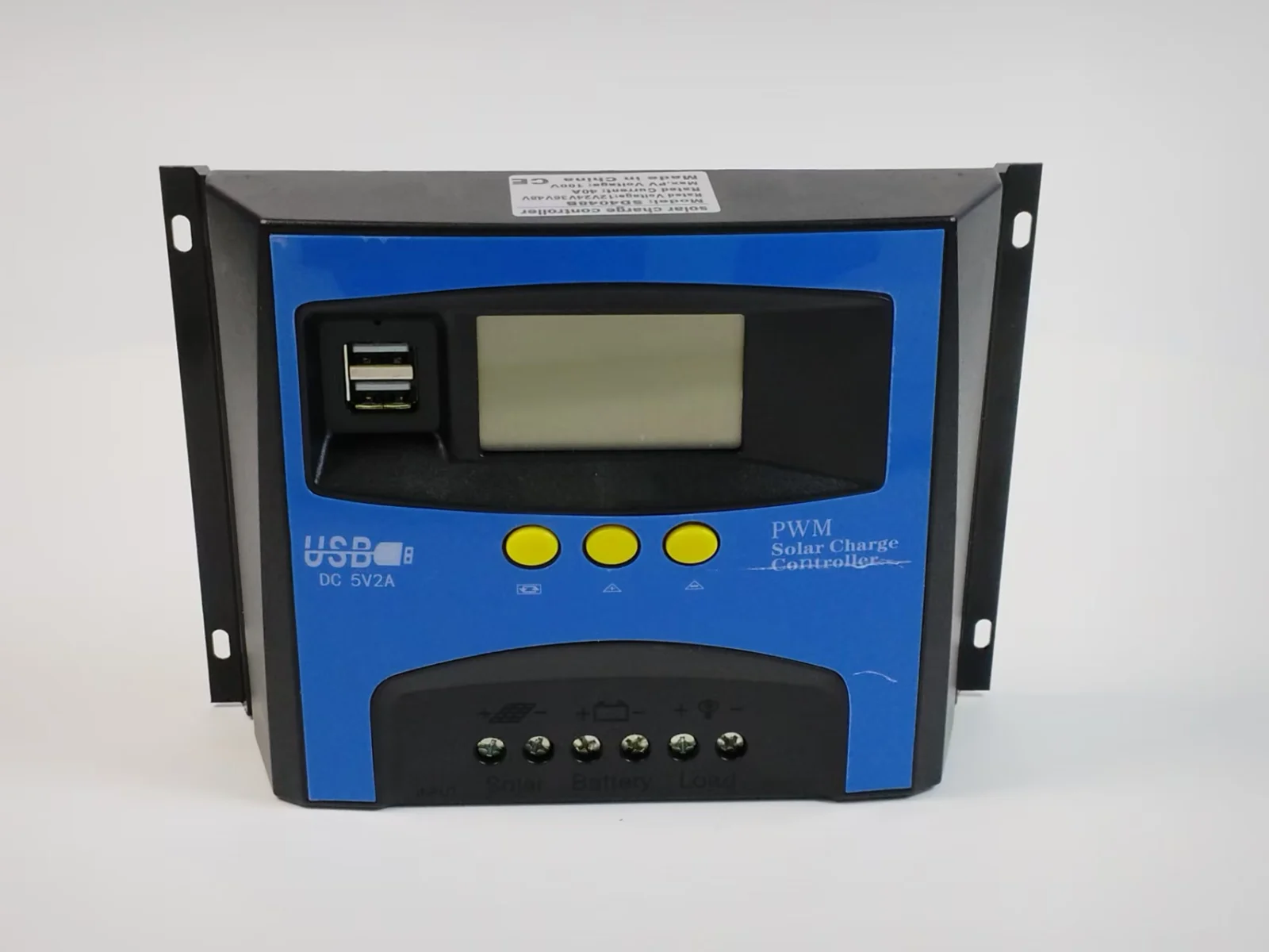 SDB-48V controller front LCD and buttons
