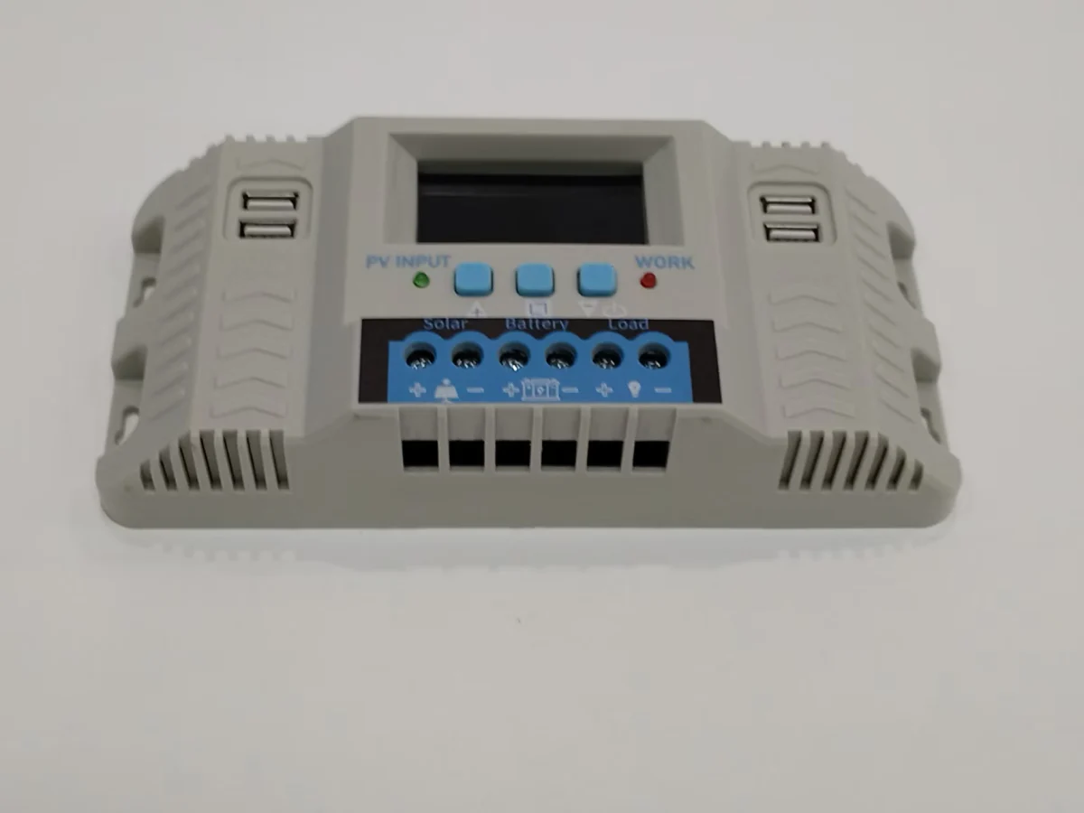 SS-A solar charge controller front and connection terminals