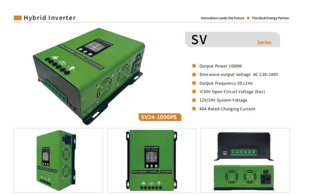 SV24-1500PS 1500W Solar Inverter for 12V/24V Battery Systems - Gerixi solar charge controller