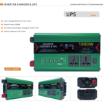 SC12-1000PS 1000W Pure Sine Wave UPS Inverter for 12V Battery Systems - Gerixi